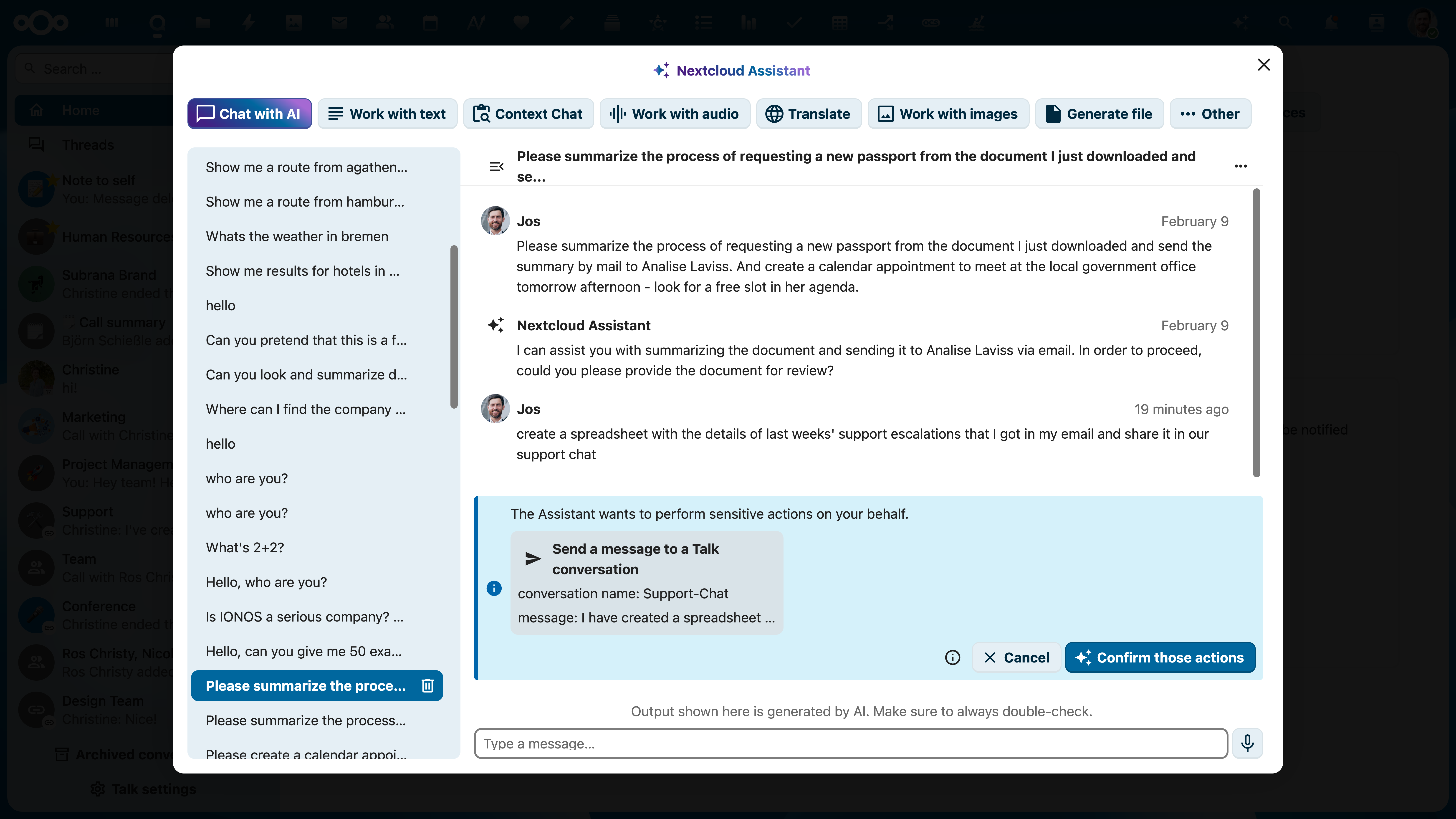 Nextcloud AI Agents Feature