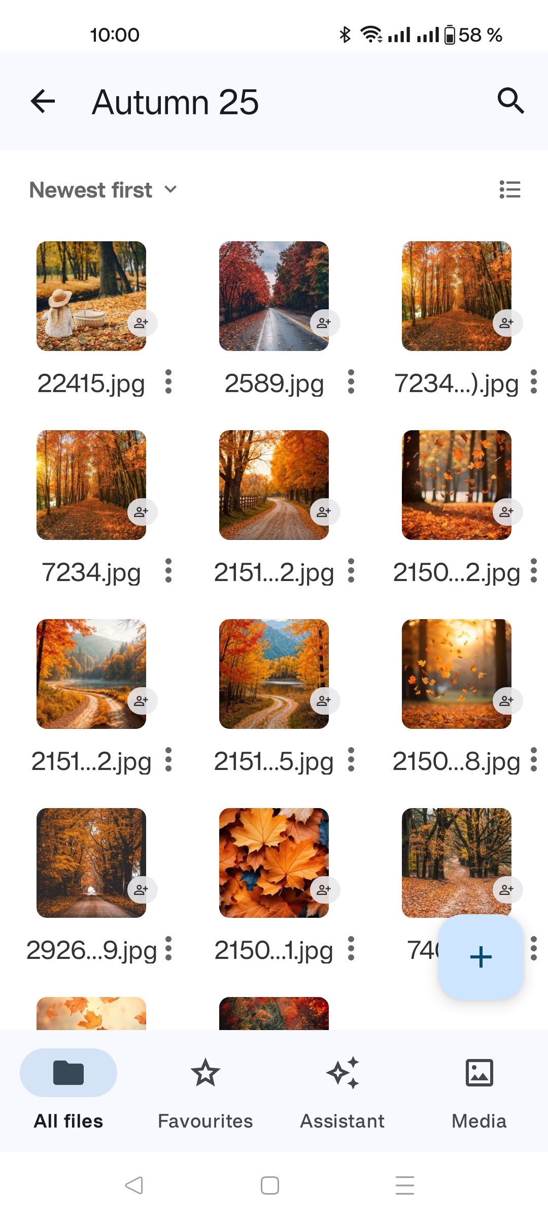Nextcloud Clients Files grid view (Android)